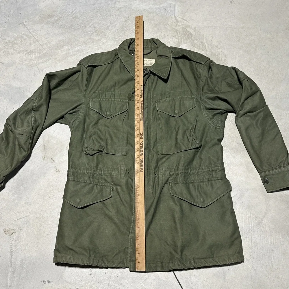 VTG Vietnam War US Coat Man's Cotton Wind Resistant Sateen 9 OZ OG 107 1960s SM - Picture 9 of 15